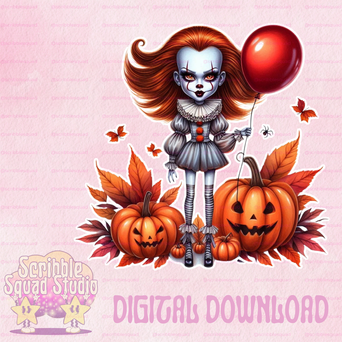 SPOOKY BRAT CLOWN PNG
