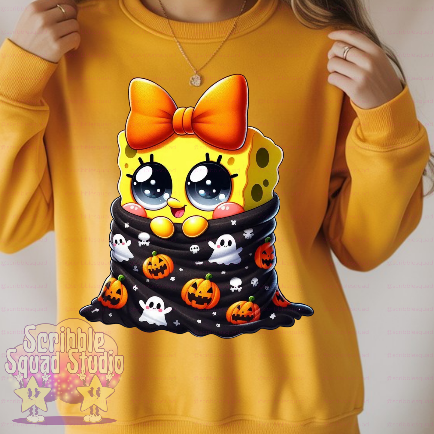 CUTE SPONGE SPOOKY PNG