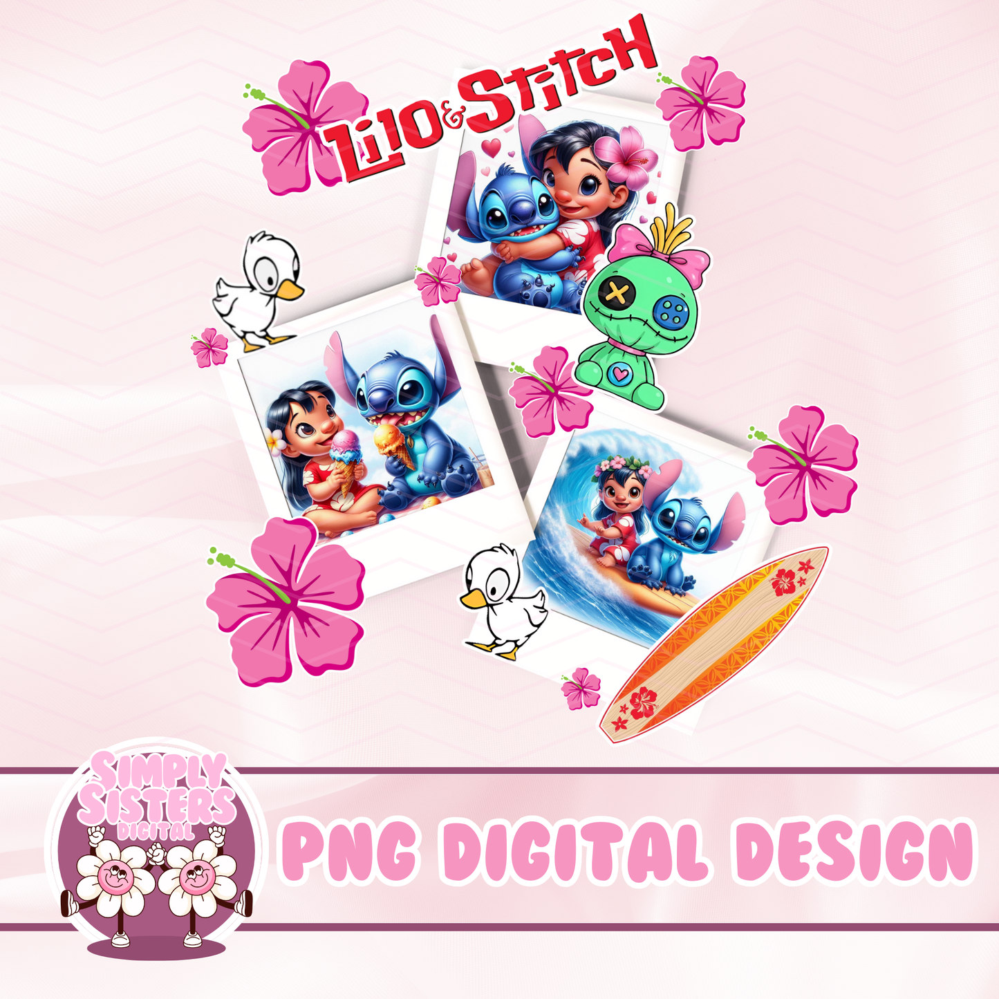 LILO & STITCH POLAROID PNG