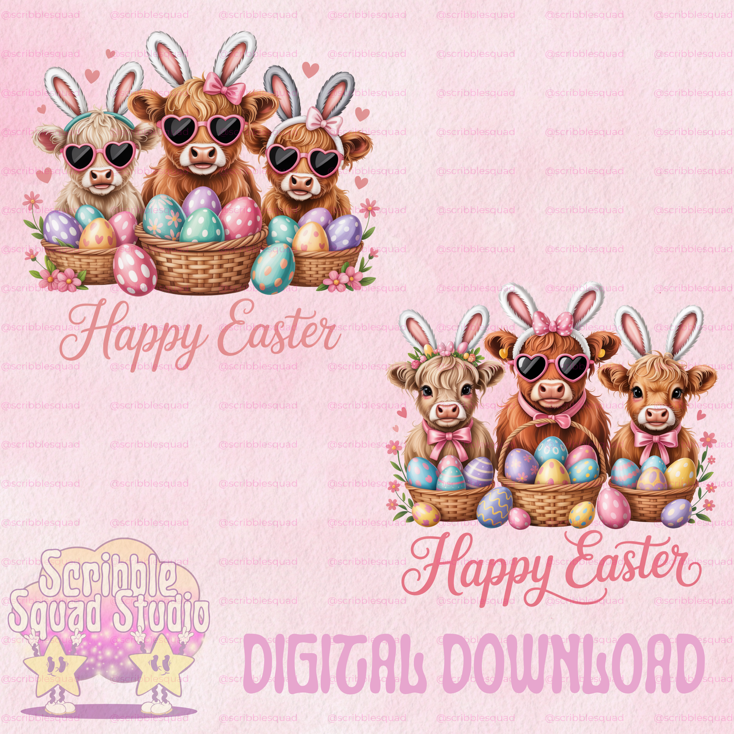 EASTER COWS PNG