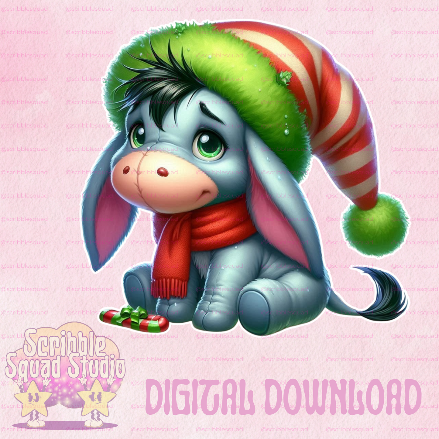 FESTIVE EEYORE PNG