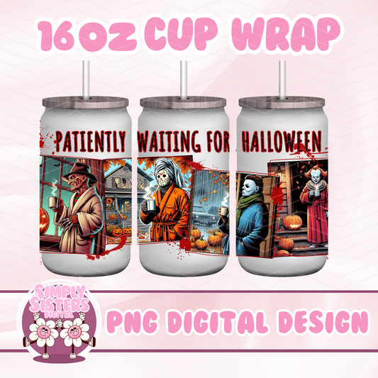 SLASHER WAITING FOR HALLOWEEN CUP WRAP