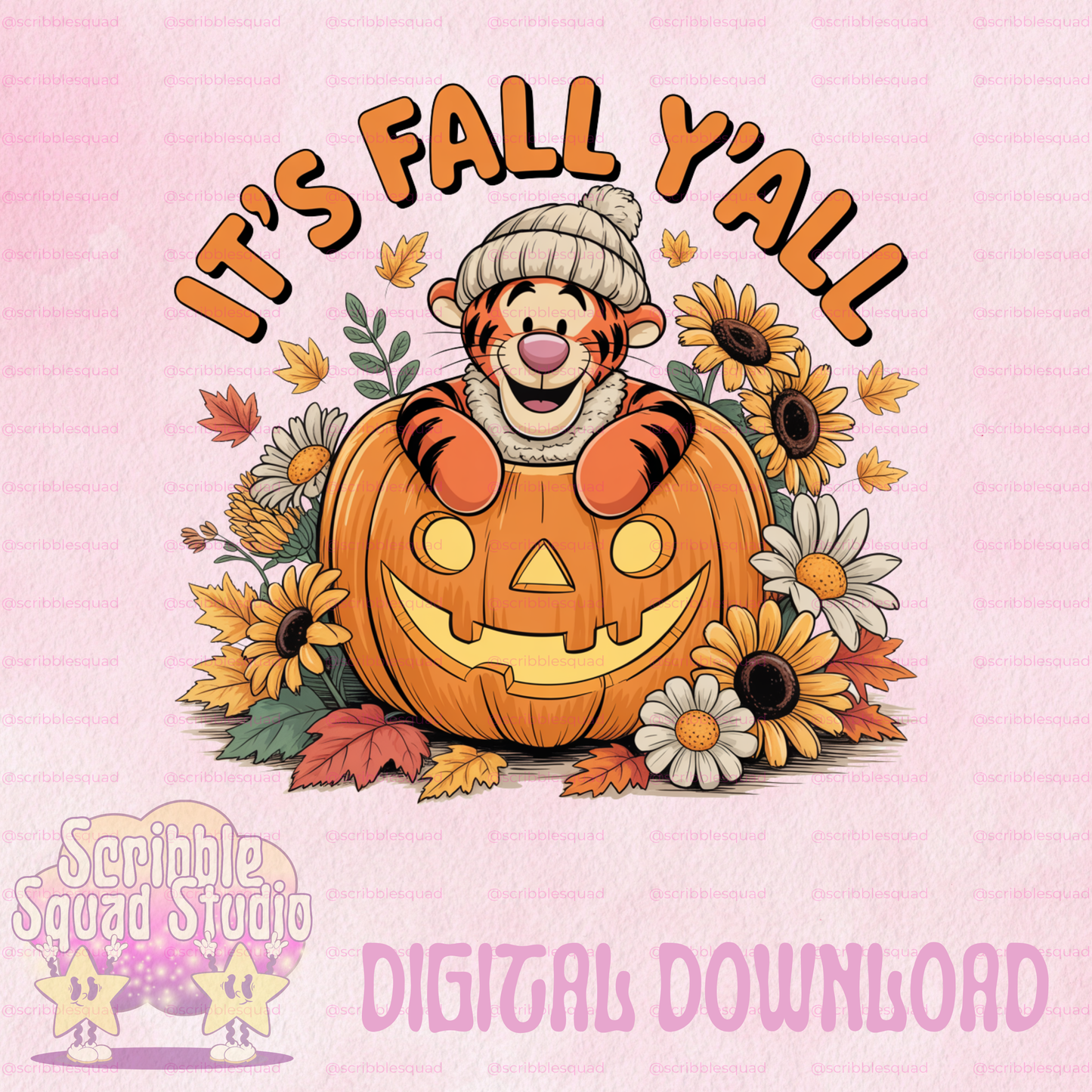 FALL YALL TIGGER PNG
