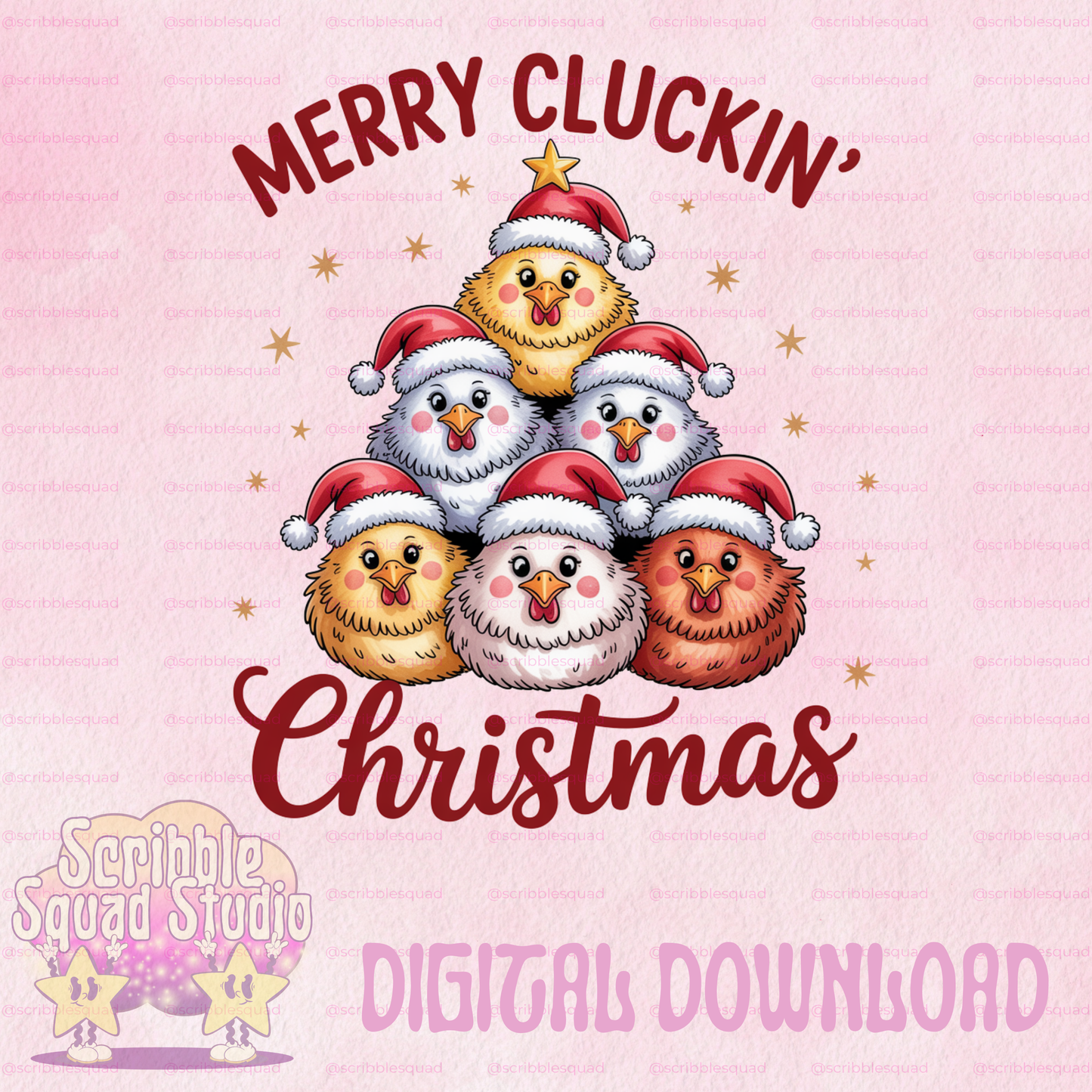 CLUCKING CHRISTMAS PNG