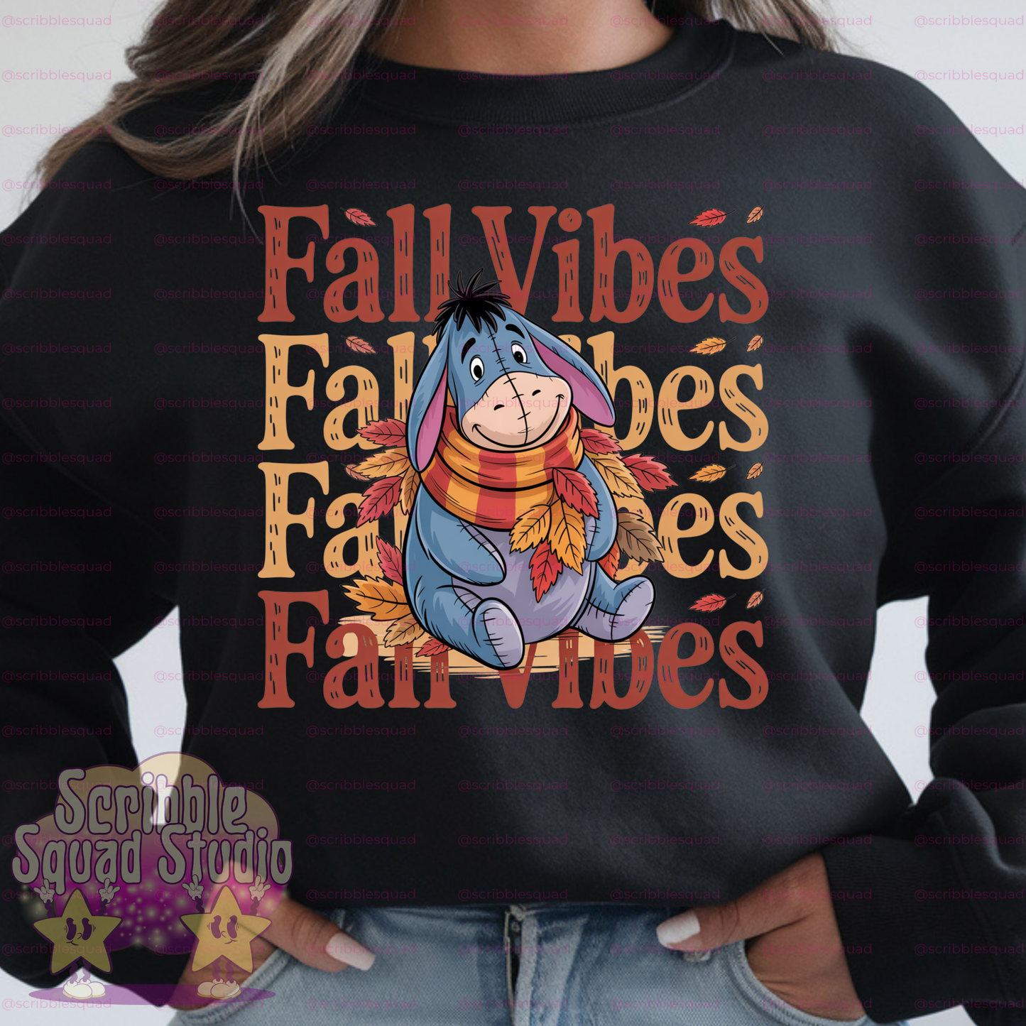 FALL VIBES EEYORE PNG