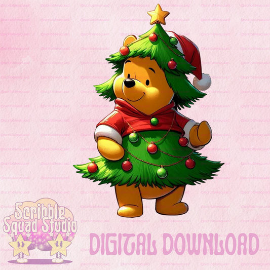 POOH THE CHRISTMAS PINE PNG