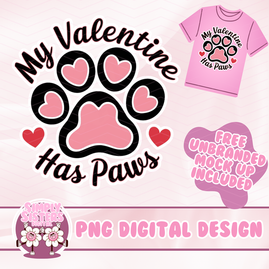 MY VALENTINE HAS PAWS PNG