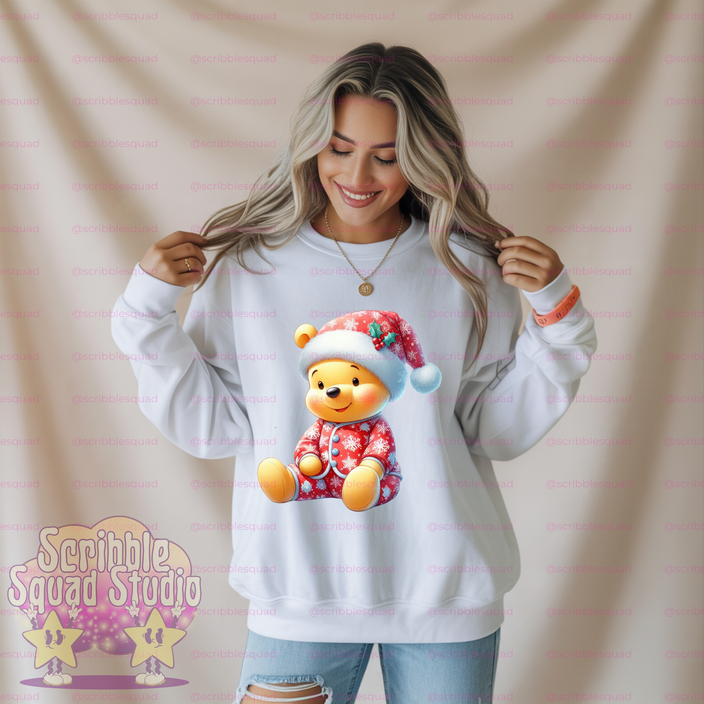 FESTIVE POOH BEAR PNG