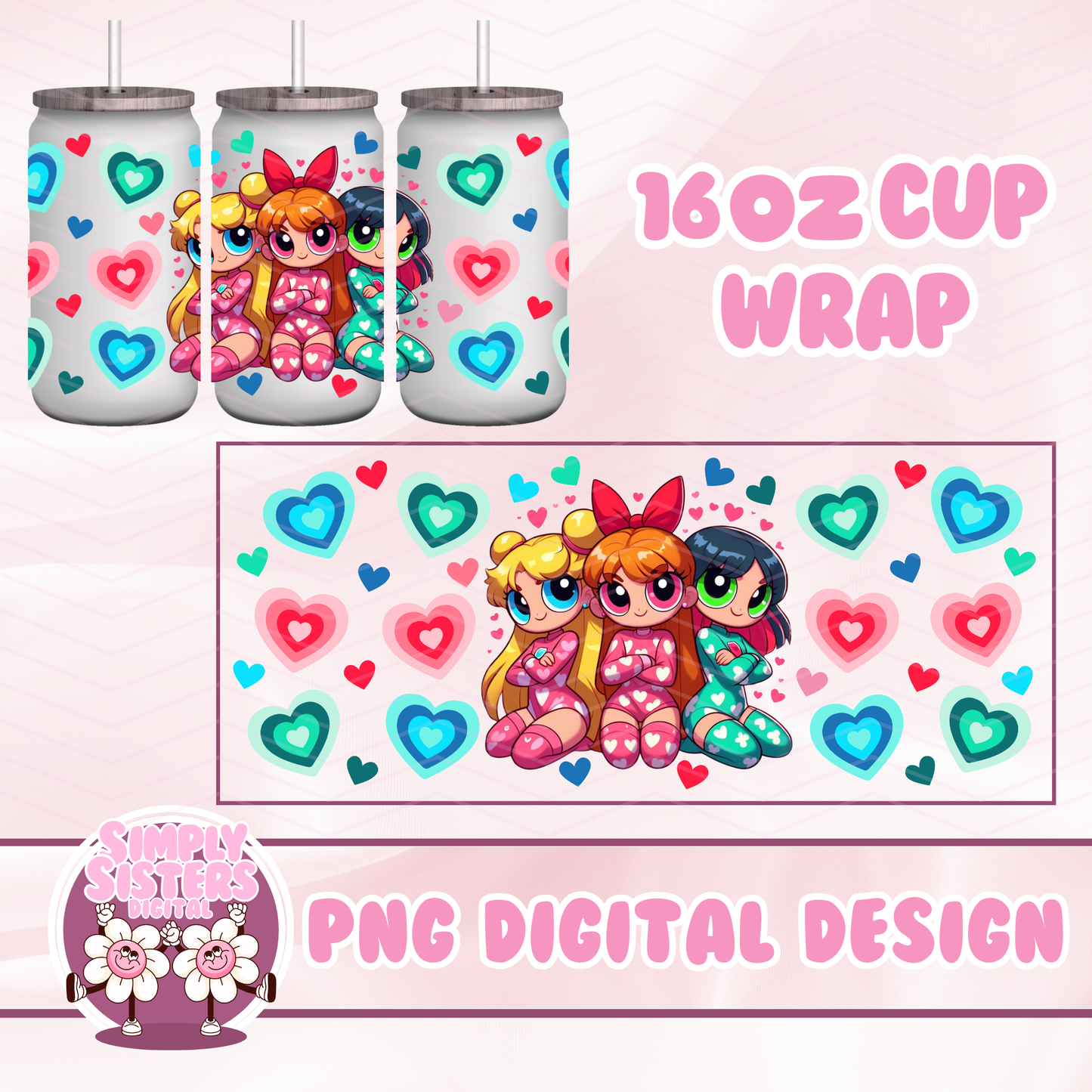POWER PUFF PJ PARTY WRAP