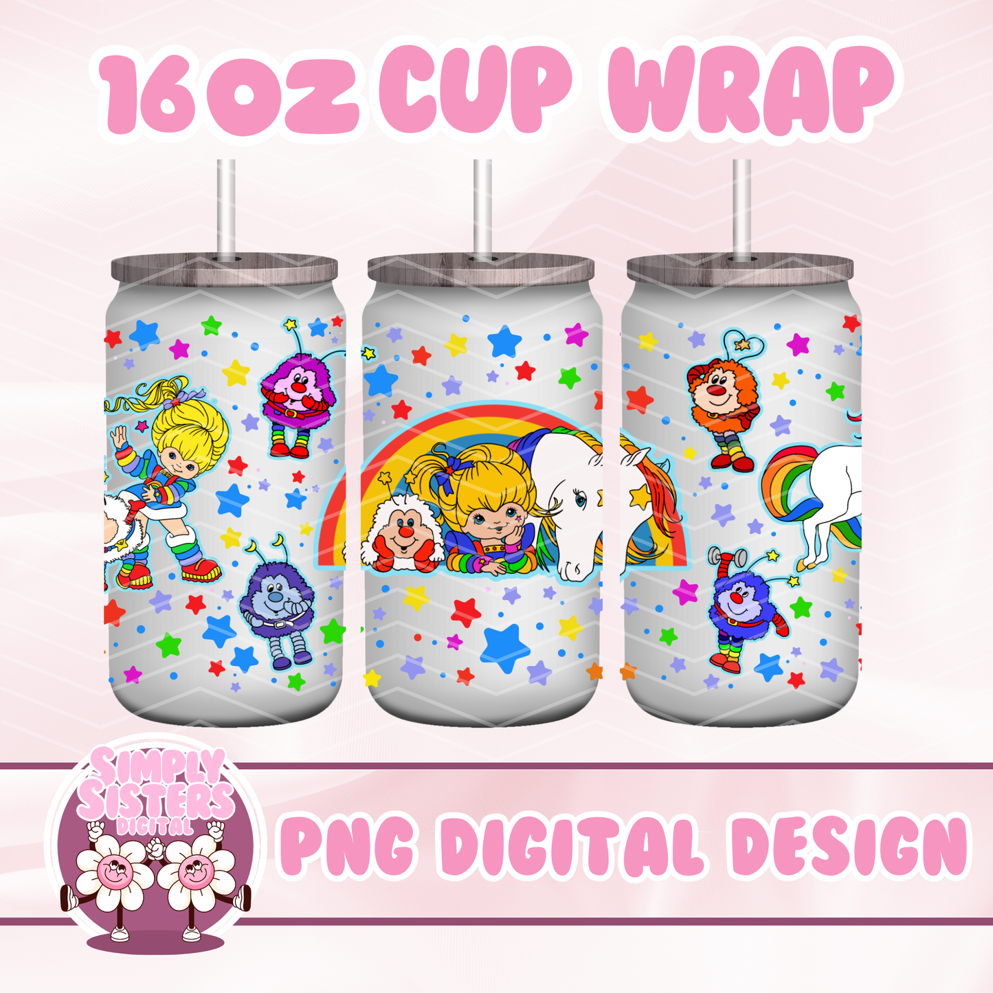 BRIGHT RAINBOW CUP WRAP