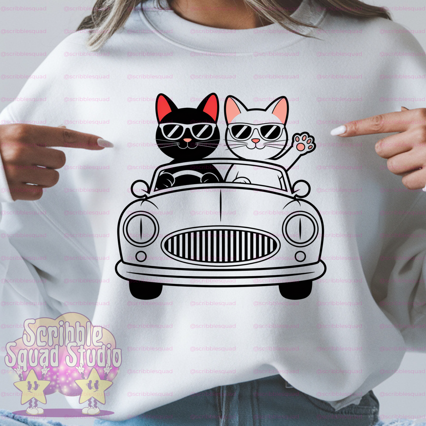 COOL CATS CAR PNG