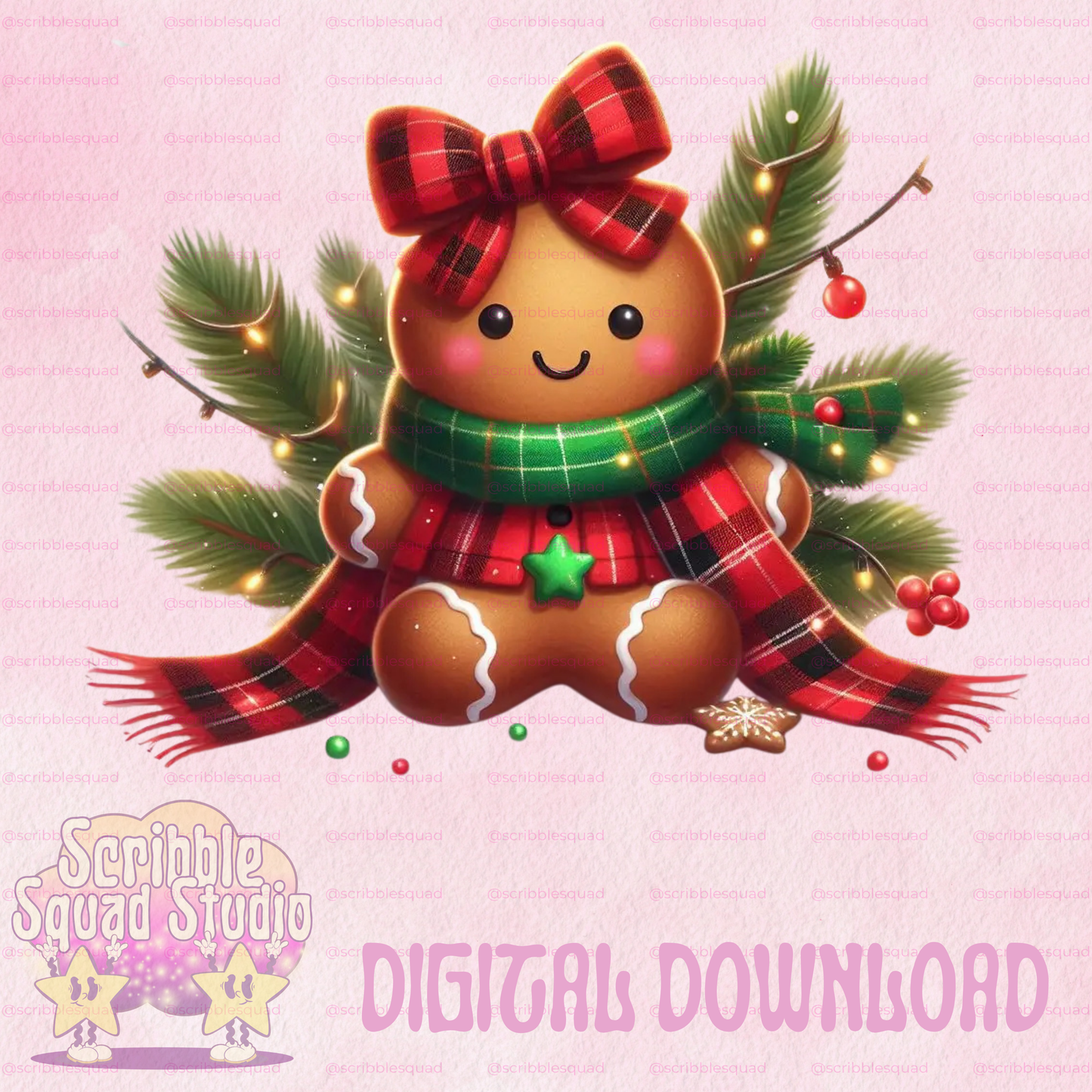 FESTIVE GINGERBREAD FRIEND PNG
