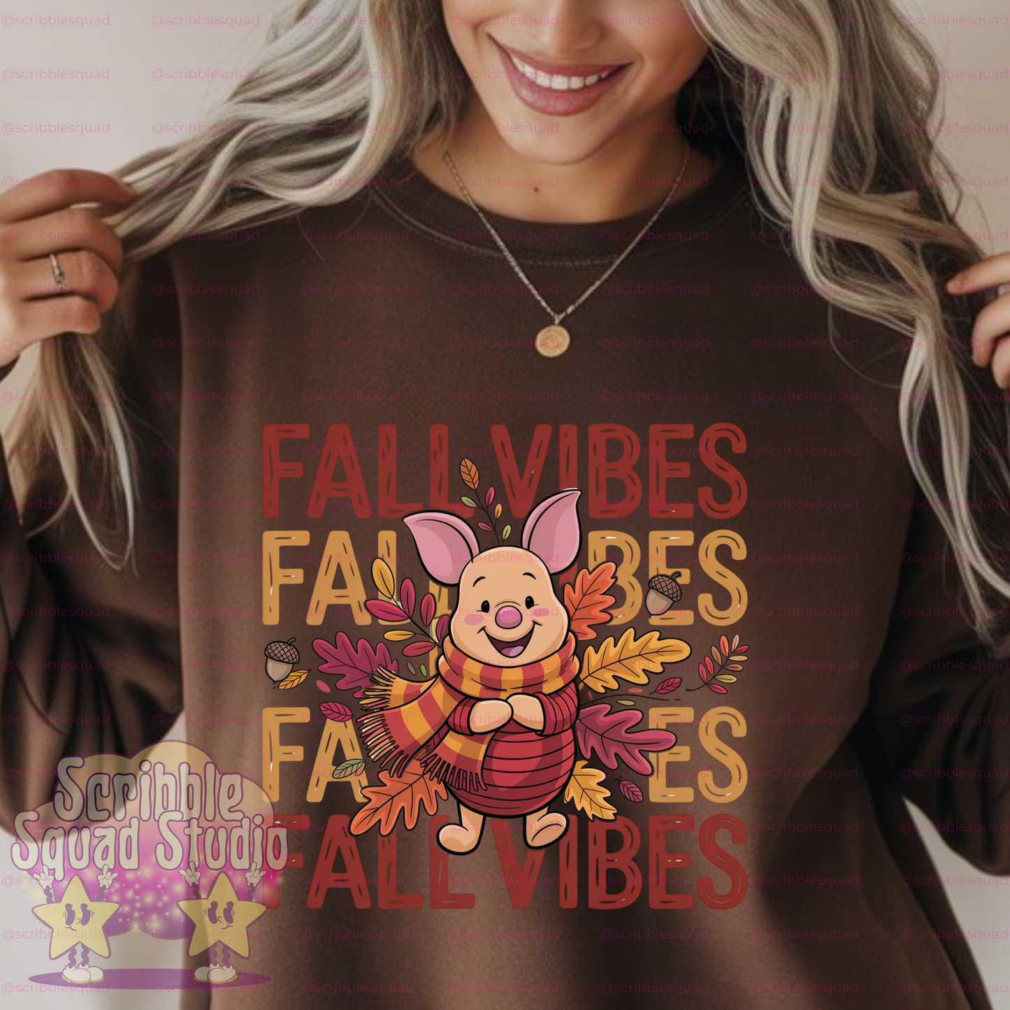 FALL VIBES PIGLET PNG
