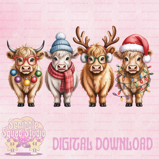 CHRISTMAS COWS PNG