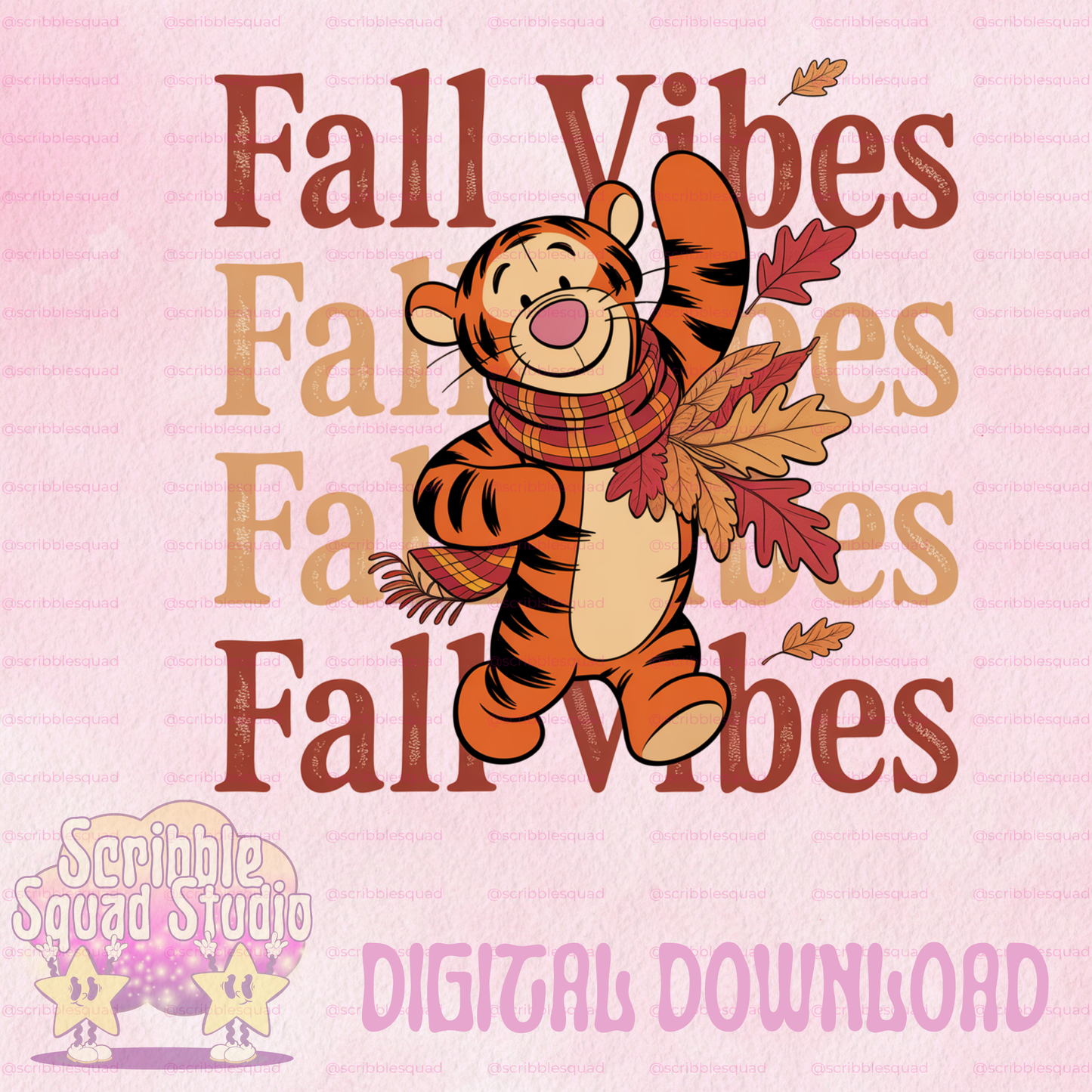 FALL VIBES TIGGER PNG