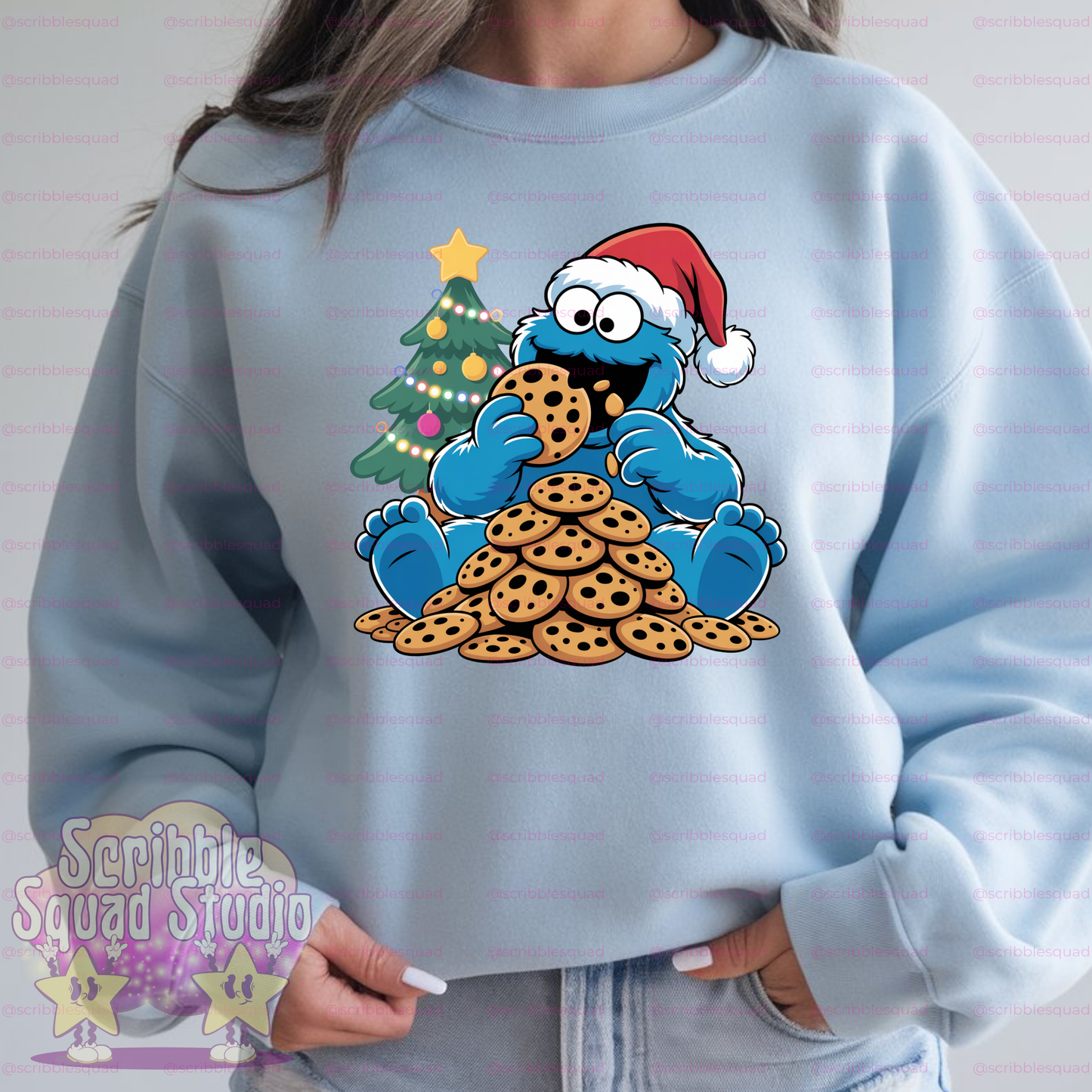 COOKIE MONSTER CHRISTMAS PNG