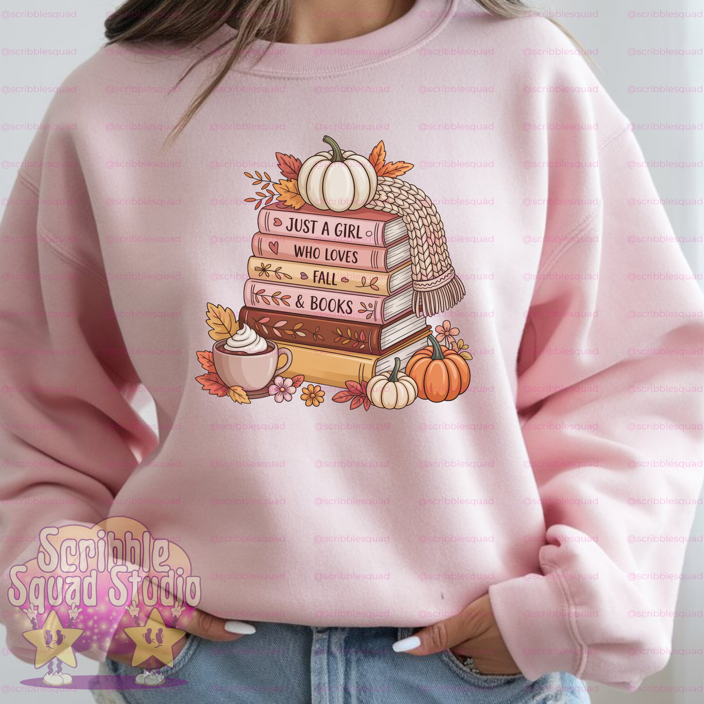 FALL BOOK LOVING GIRL PNG