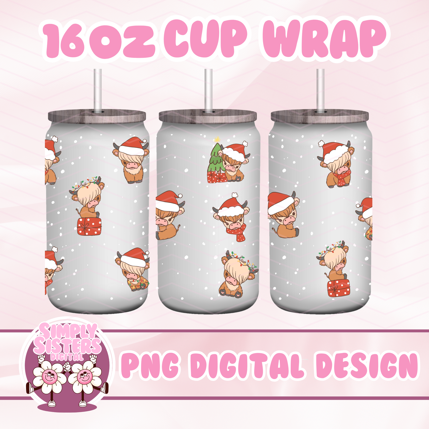 HIGHLAND COW CHRISTMAS WRAP