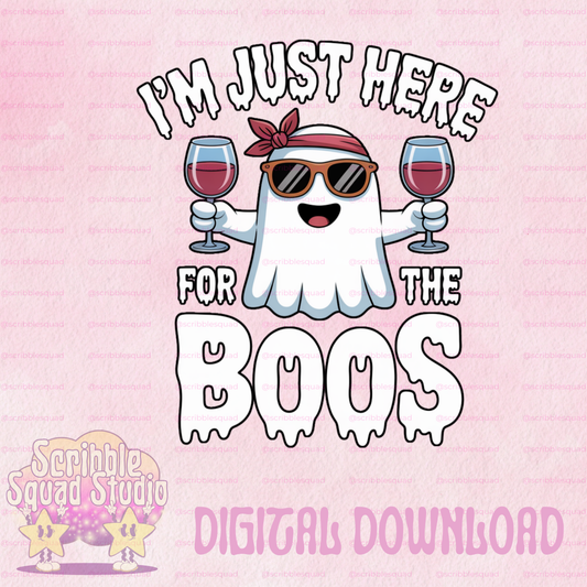 HERE FOR THE BOOS PNG