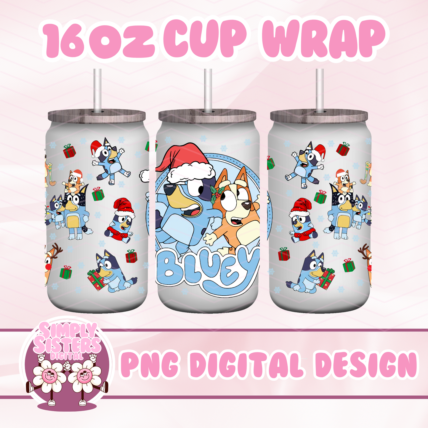 BLUEY CHRISTMAS CUP WRAP
