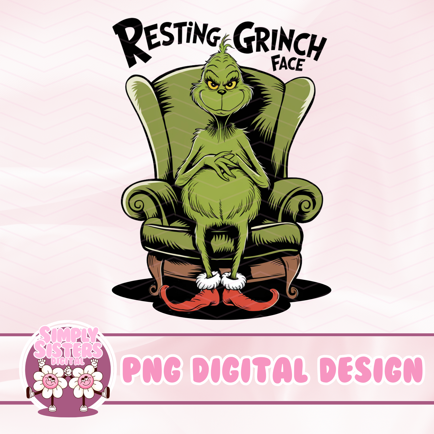 RESTING GRINCH FACE PNG