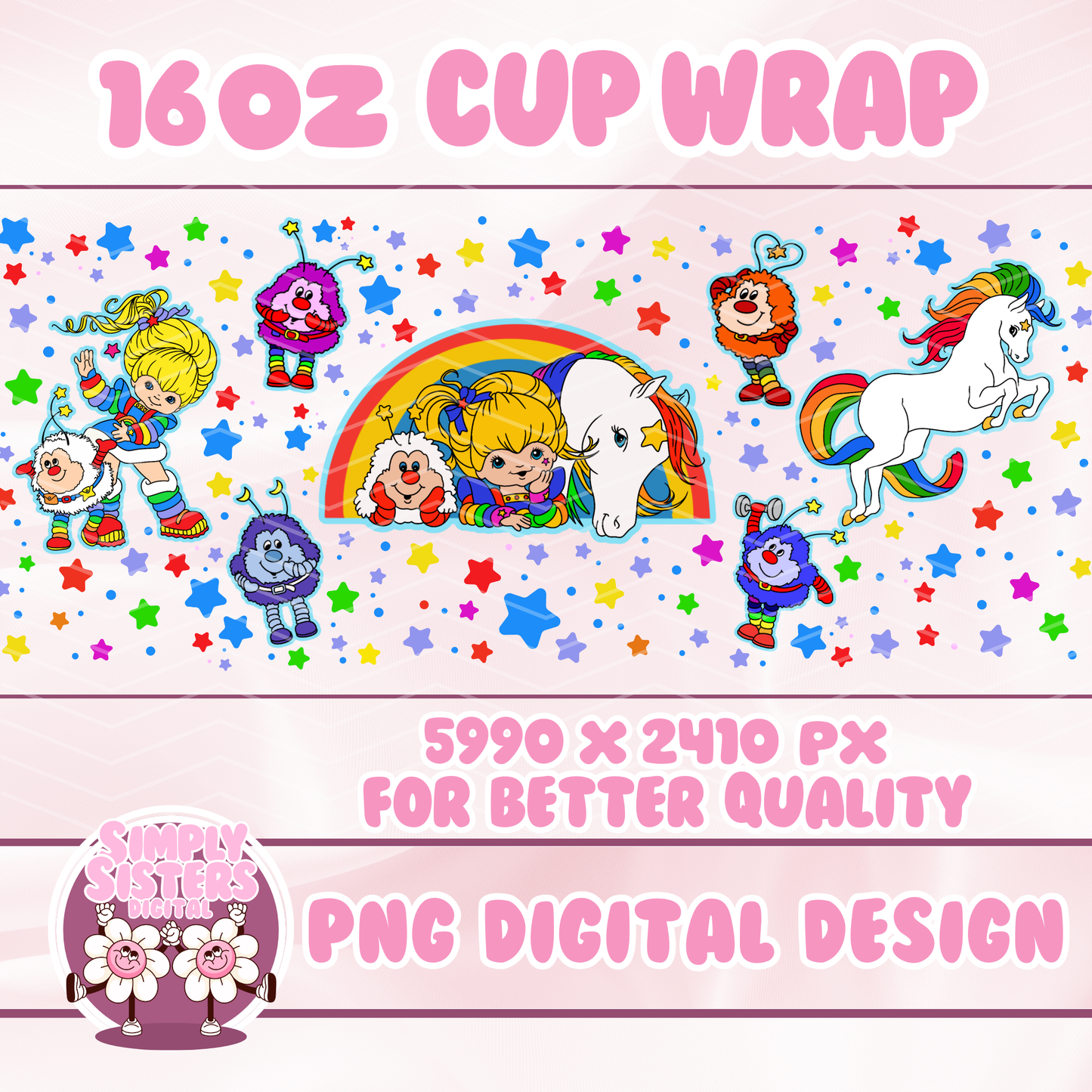 BRIGHT RAINBOW CUP WRAP