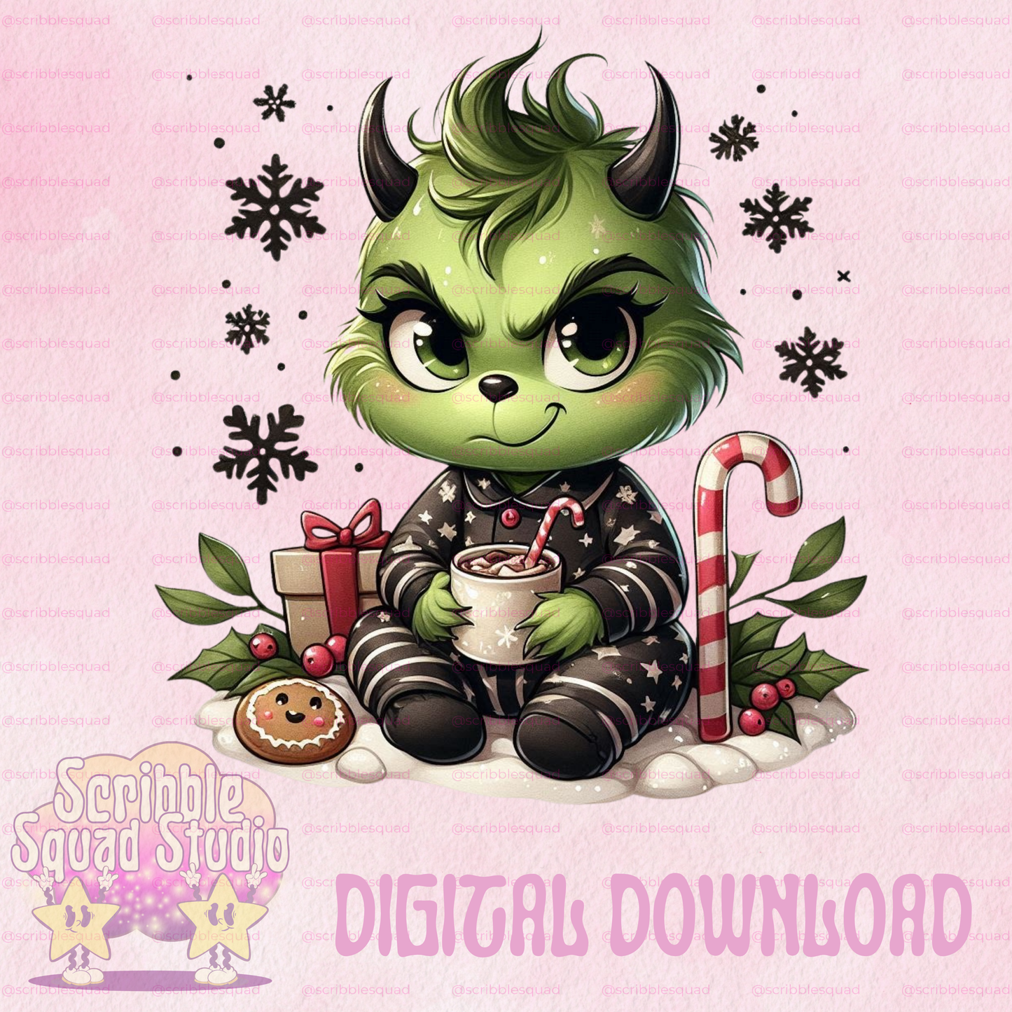 DEVIOUS CHRISTMAS GRINCH PNG