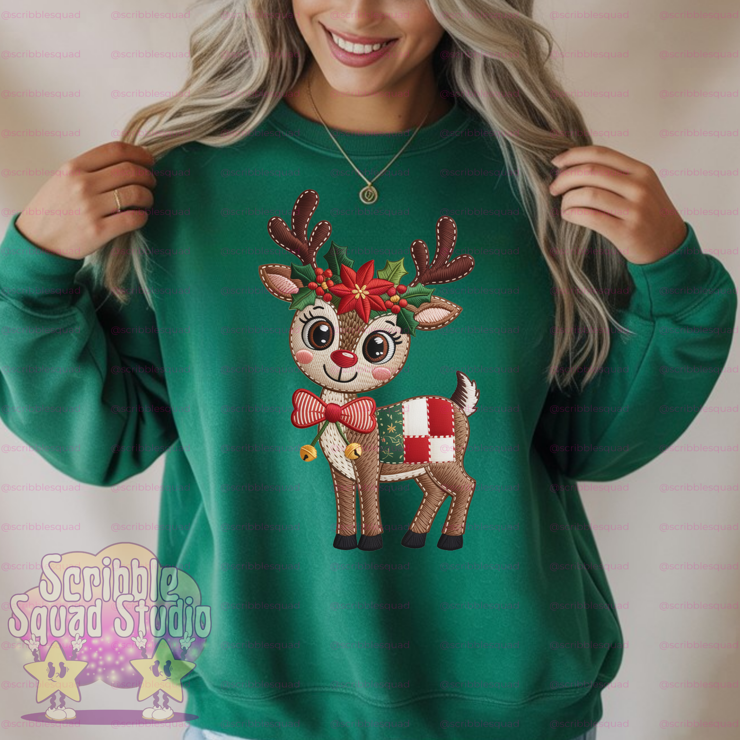 RUDOLPH EMBROIDERED PNG