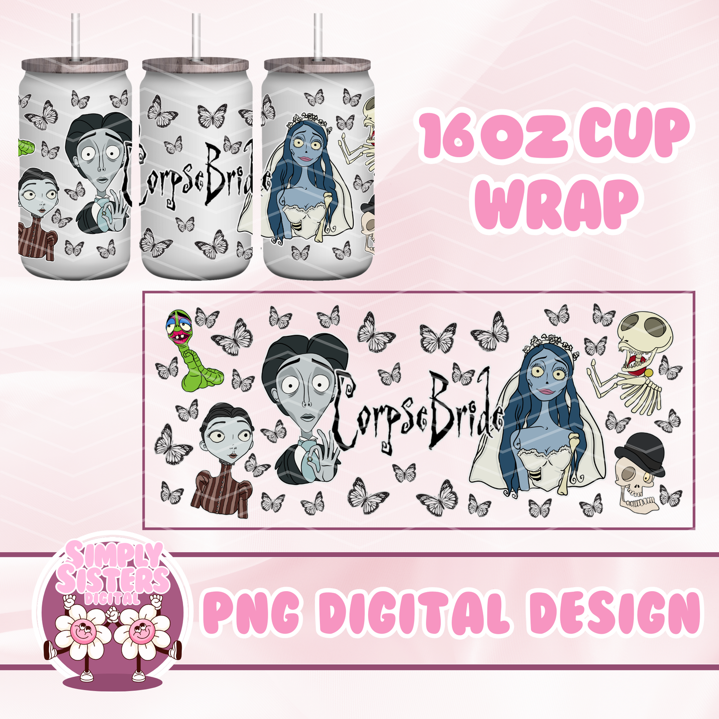 CORPSE BRIDE CUP WRAP