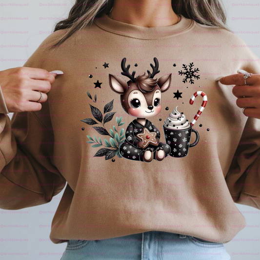 BLACK REINDEER PNG