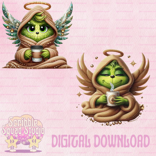 GRINCHY ANGEL PNG