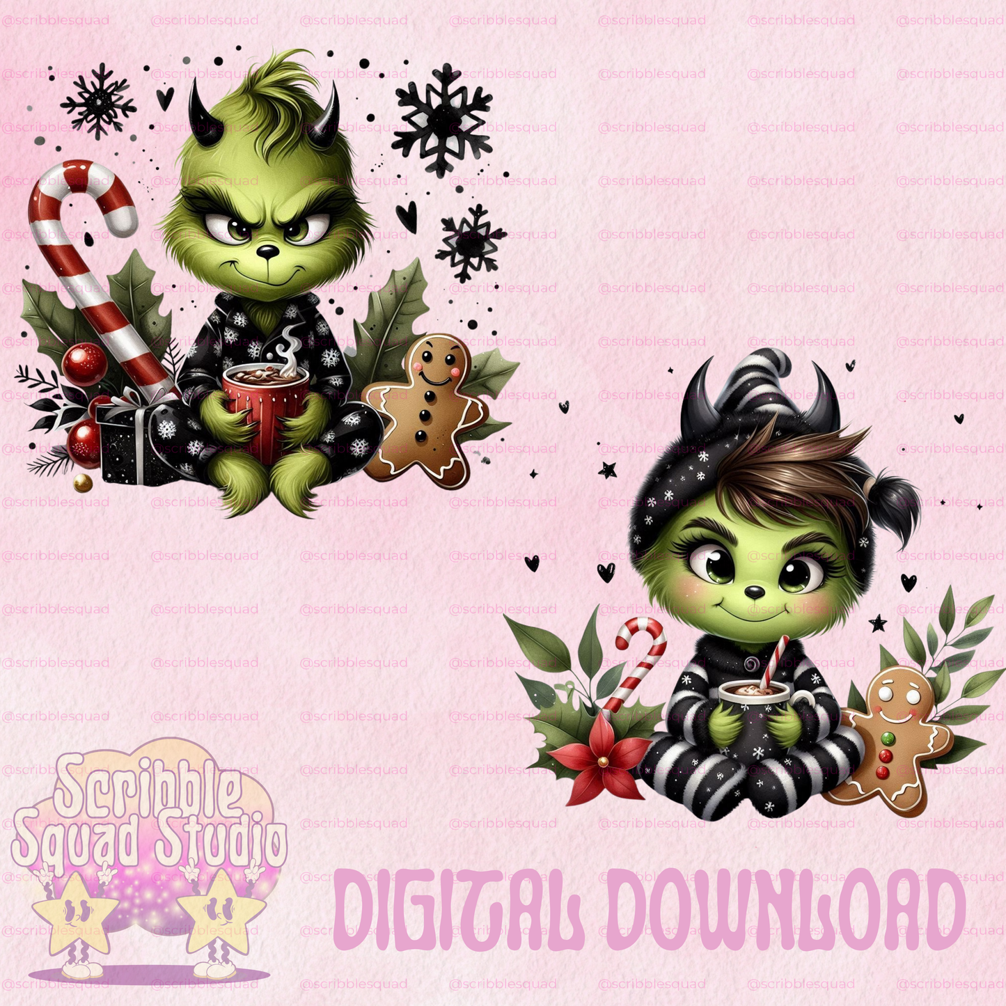 DARK CHRISTMAS GRINCH PNG