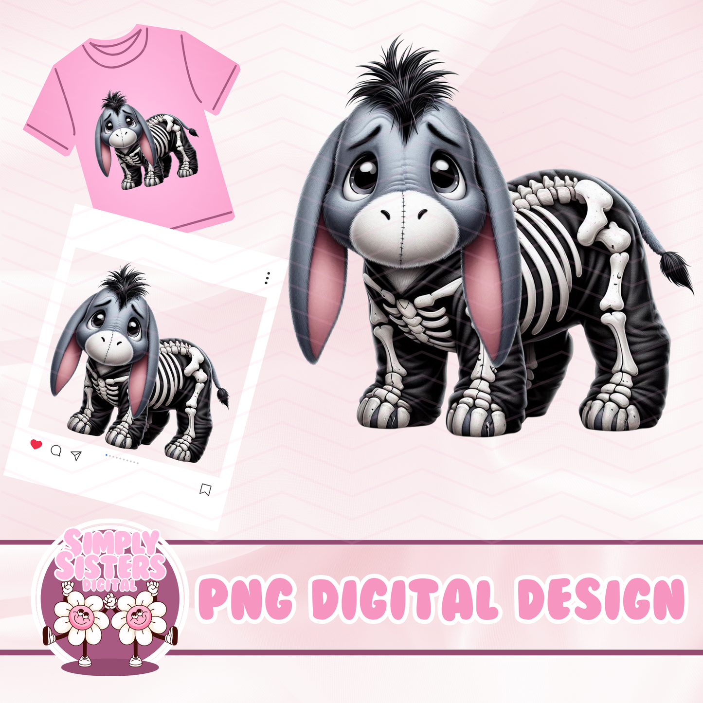 SKELETON EEYORE PNG