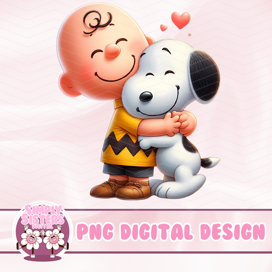 SNOOPY AND CHARLIE BROWN HUGS PNG