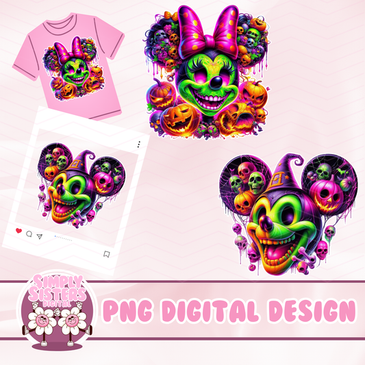 MICKEY & MINNIE HALLOWEEN PNG
