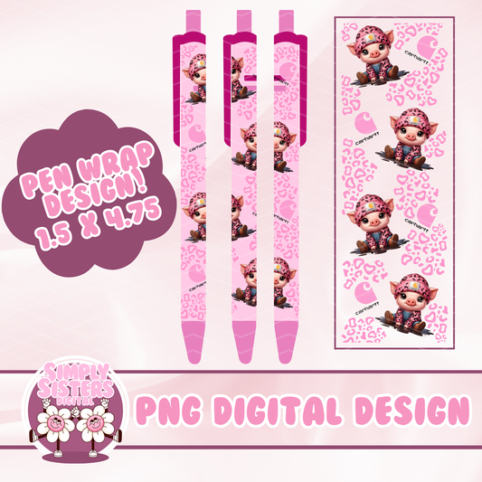 PINK PIG CARHARTT PEN WRAP