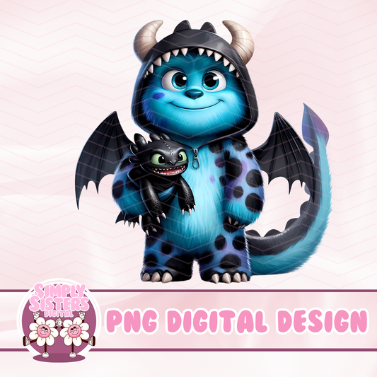 SULLY IN DRAGON COSTUME