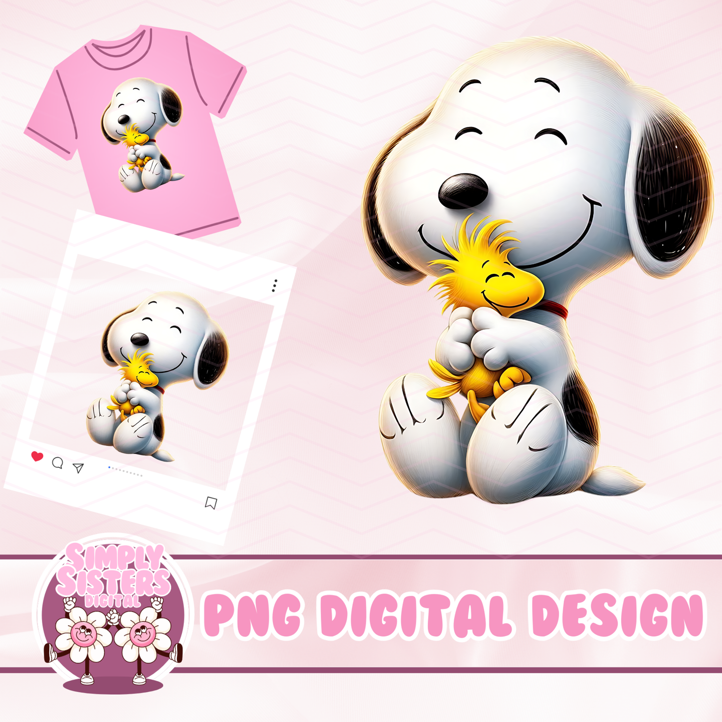 SNOOPY AND WOODSTOCK HUGS PNG