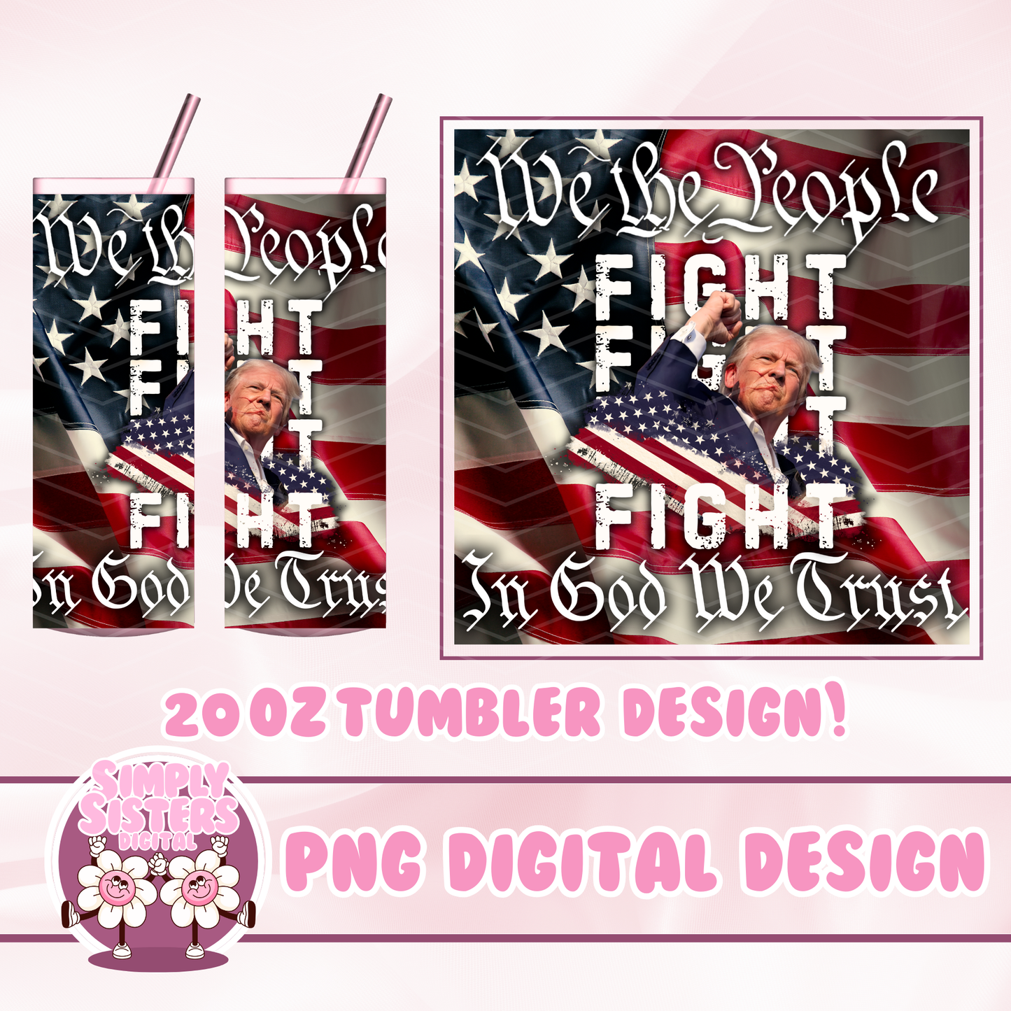 TRUMP FIGHT TUMBLER WRAP