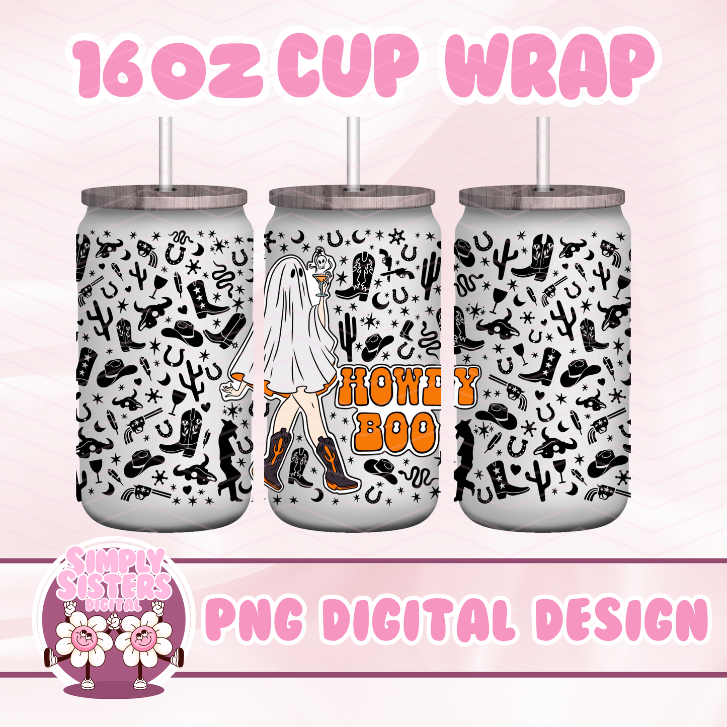 HOWDY BOO CUP WRAP