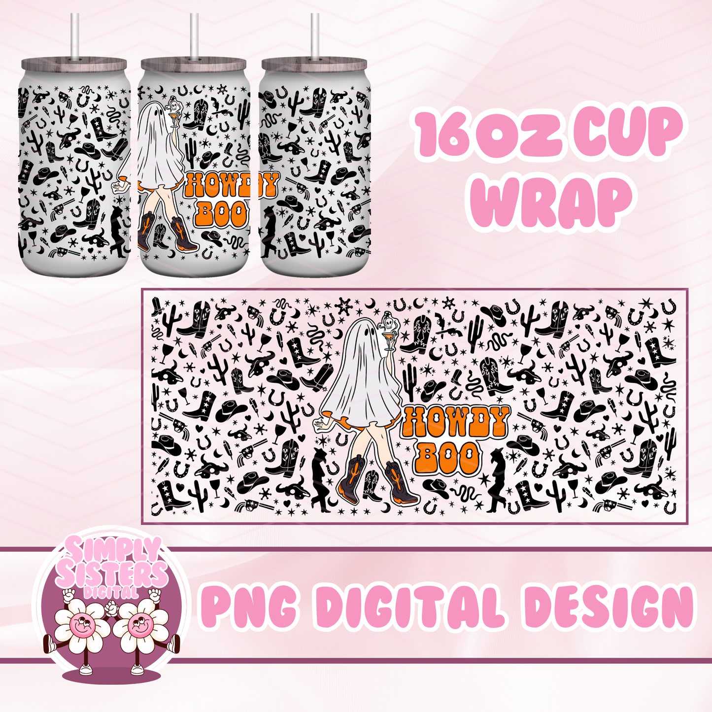 HOWDY BOO CUP WRAP