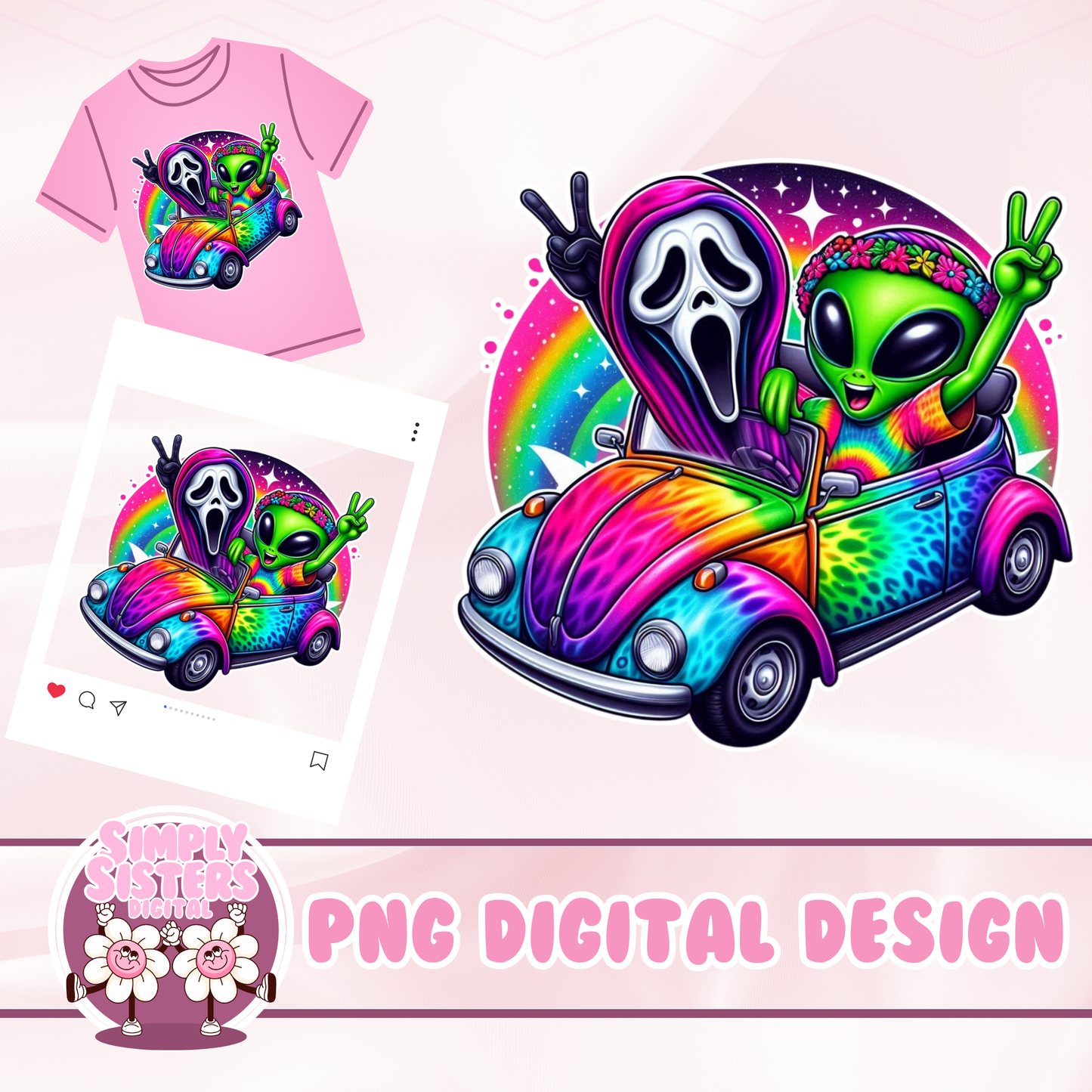ALIEN SCREAM TIE-DYE BUG