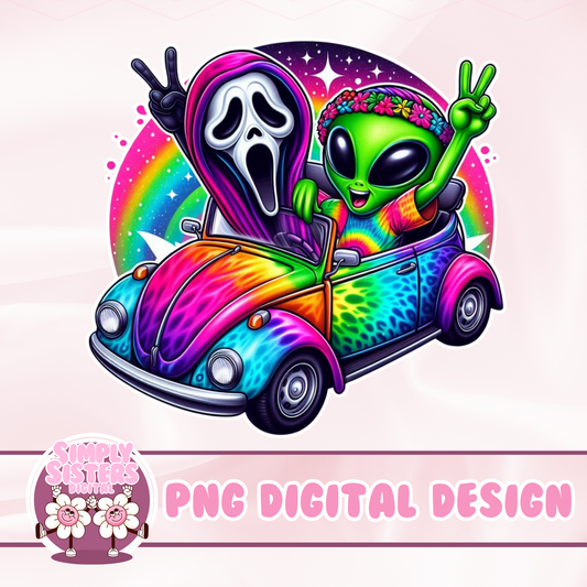 ALIEN SCREAM TIE-DYE BUG