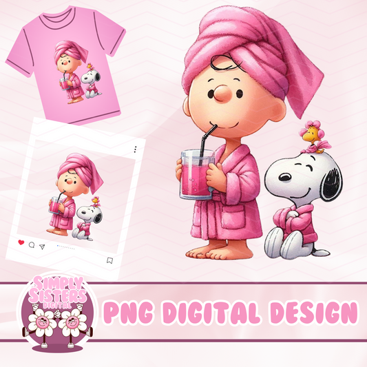 PINK CHARLIE BROWN PNG