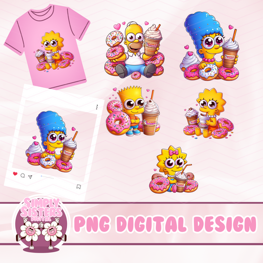 SIMPSONS DOUGHNUTS PNG BUNDLE