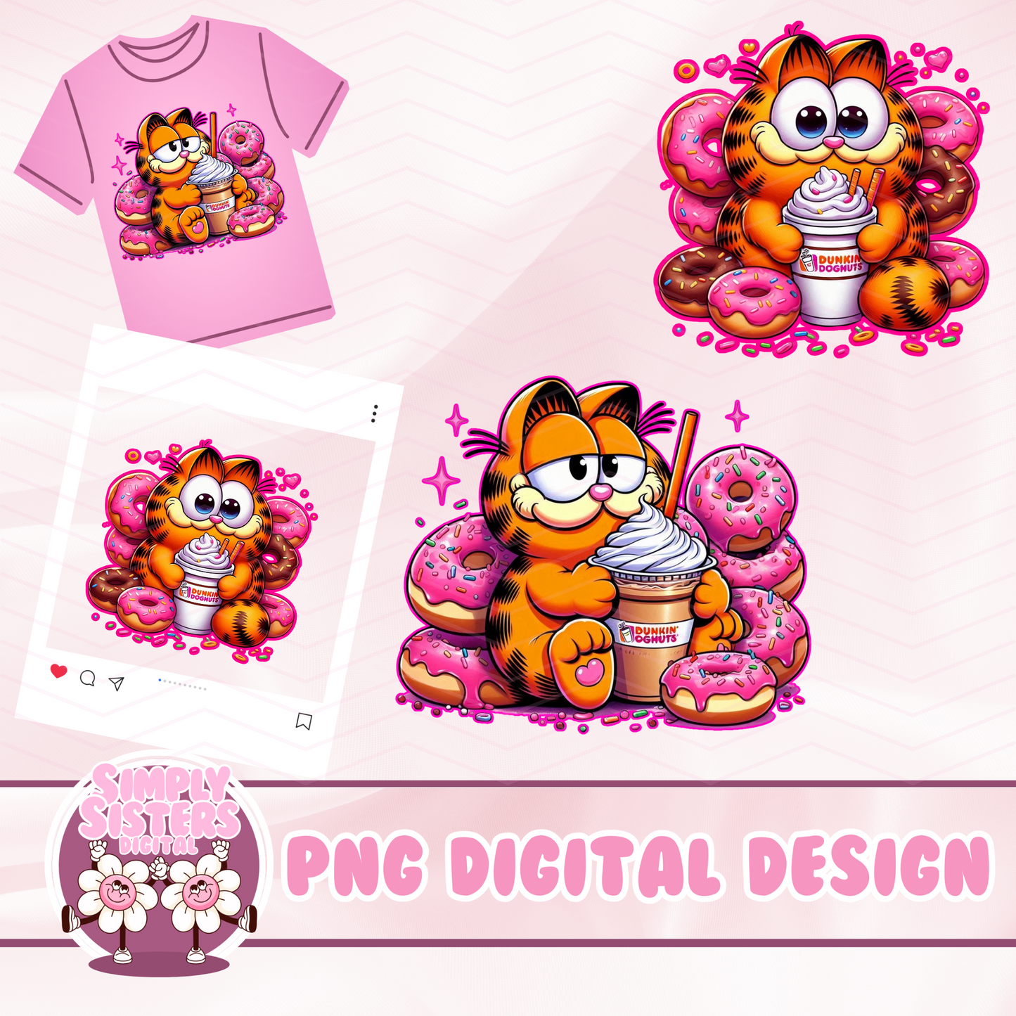 DOUGHNUT GARFIELD PNG