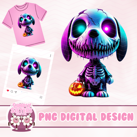 SKELETON SNOOPY HALLOWEEN PNG