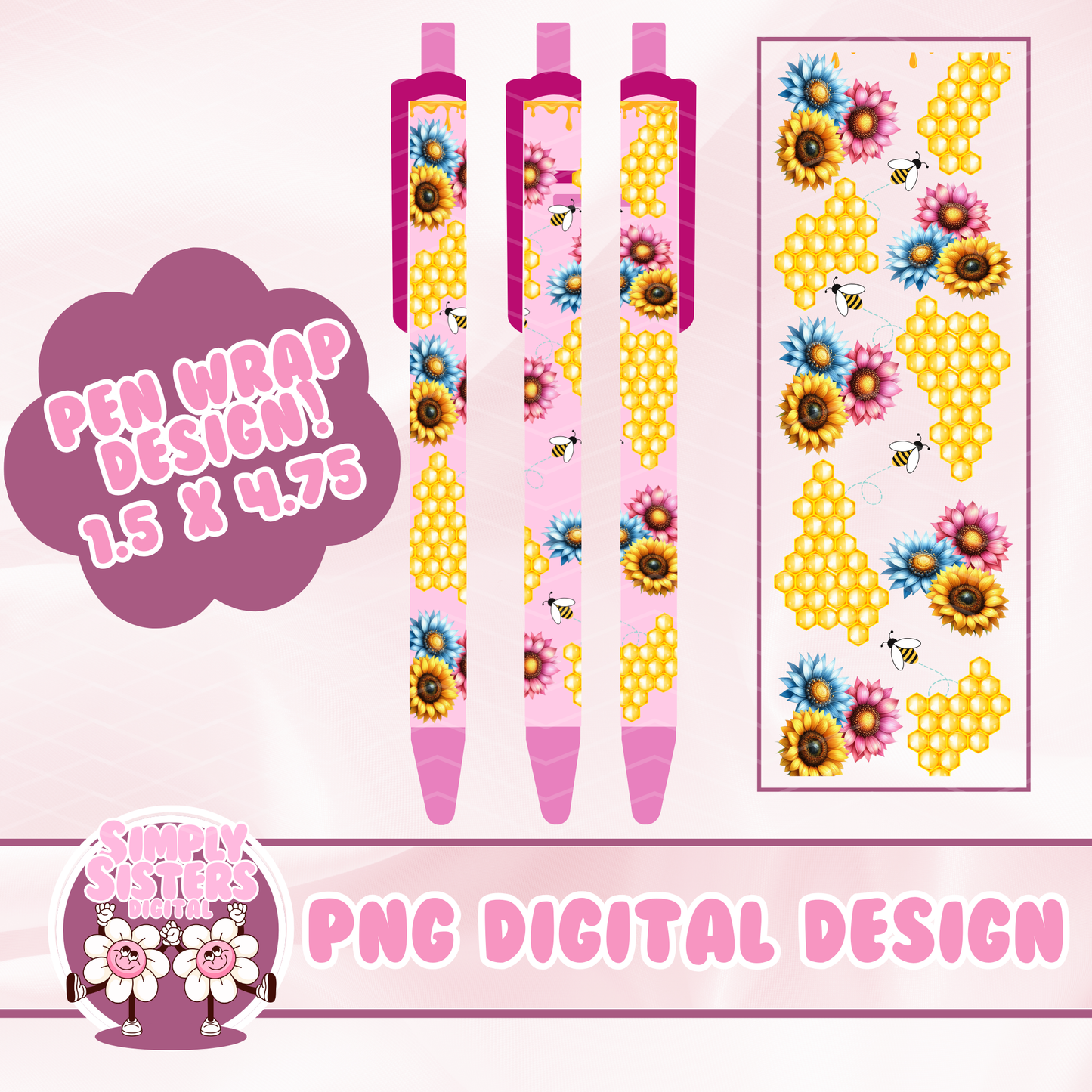 SUNFLOWER HONEY BEE PEN WRAP
