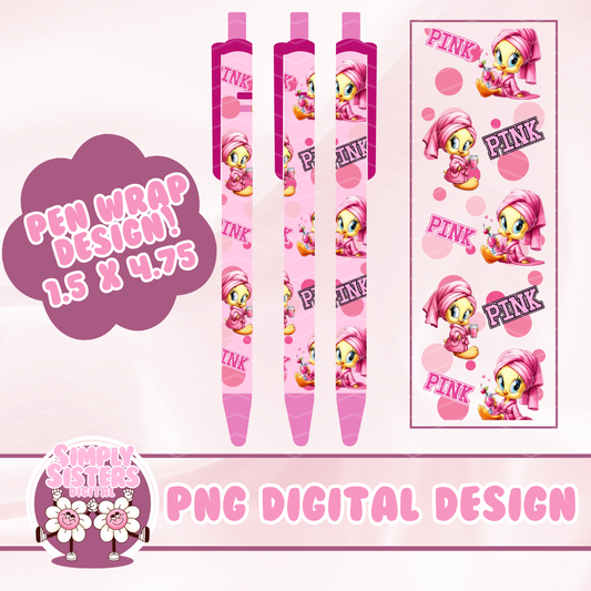PINK TWEETY PEN WRAP
