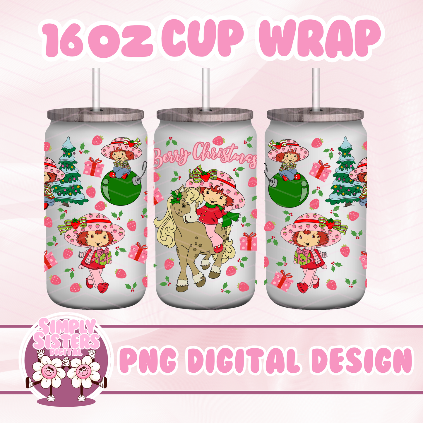 STRAWBERRY CHRISTMAS CUP WRAP